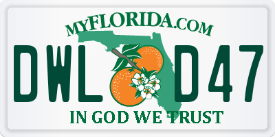 FL license plate DWLD47