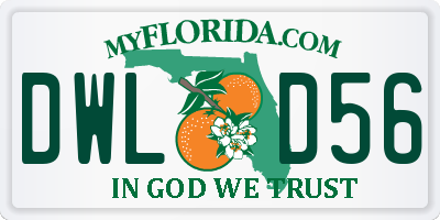 FL license plate DWLD56