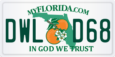 FL license plate DWLD68