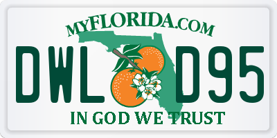 FL license plate DWLD95