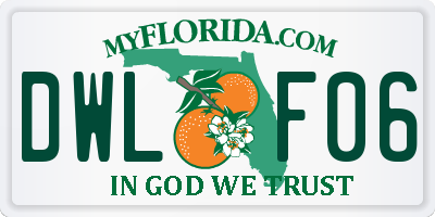 FL license plate DWLF06