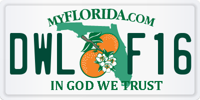 FL license plate DWLF16