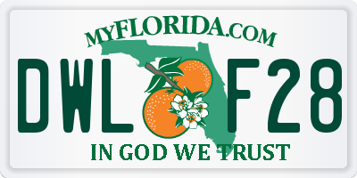 FL license plate DWLF28