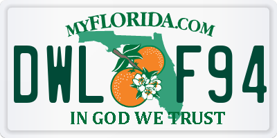 FL license plate DWLF94