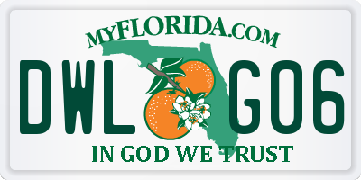 FL license plate DWLG06