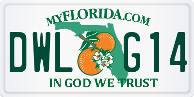 FL license plate DWLG14