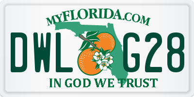 FL license plate DWLG28