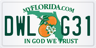 FL license plate DWLG31