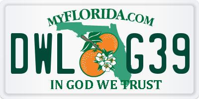 FL license plate DWLG39