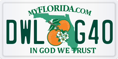 FL license plate DWLG40