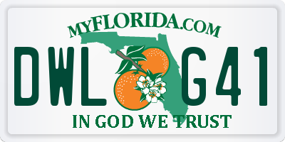 FL license plate DWLG41