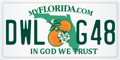 FL license plate DWLG48