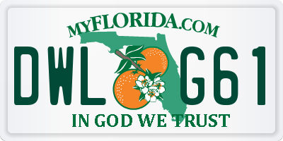 FL license plate DWLG61