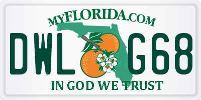 FL license plate DWLG68
