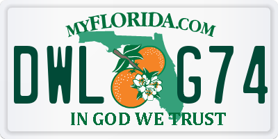 FL license plate DWLG74