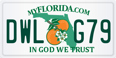 FL license plate DWLG79