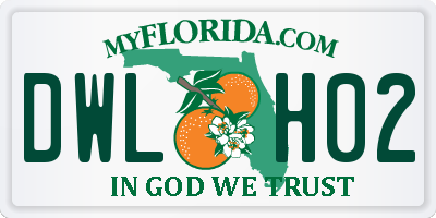 FL license plate DWLH02