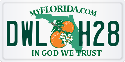 FL license plate DWLH28