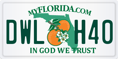 FL license plate DWLH40