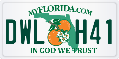 FL license plate DWLH41
