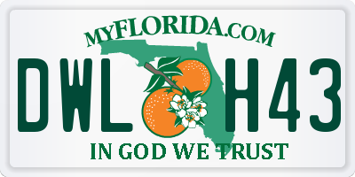 FL license plate DWLH43