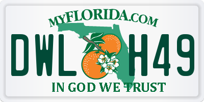 FL license plate DWLH49