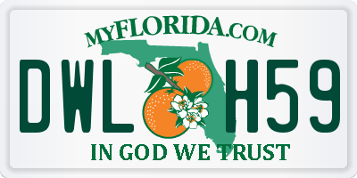 FL license plate DWLH59