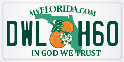FL license plate DWLH60