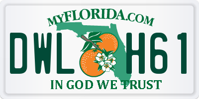 FL license plate DWLH61