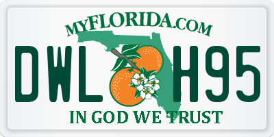 FL license plate DWLH95