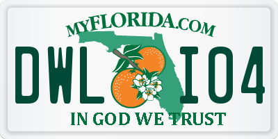 FL license plate DWLI04
