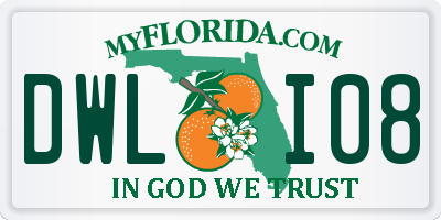 FL license plate DWLI08
