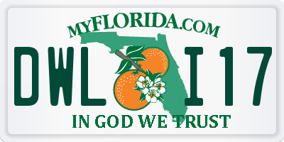 FL license plate DWLI17