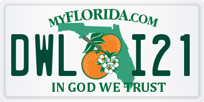 FL license plate DWLI21