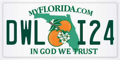 FL license plate DWLI24