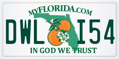 FL license plate DWLI54