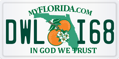 FL license plate DWLI68