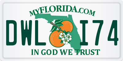 FL license plate DWLI74