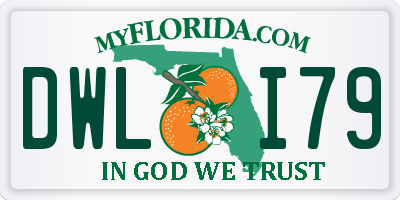 FL license plate DWLI79
