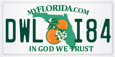 FL license plate DWLI84
