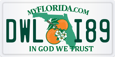 FL license plate DWLI89