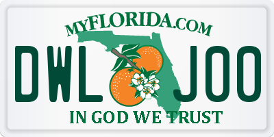 FL license plate DWLJ00