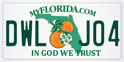 FL license plate DWLJ04