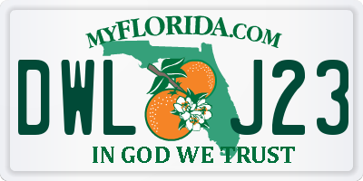 FL license plate DWLJ23