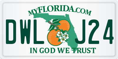 FL license plate DWLJ24