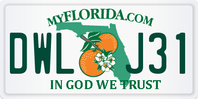 FL license plate DWLJ31