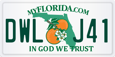 FL license plate DWLJ41