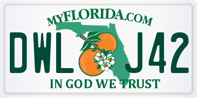 FL license plate DWLJ42