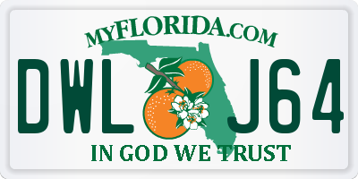 FL license plate DWLJ64