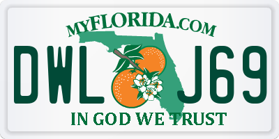 FL license plate DWLJ69